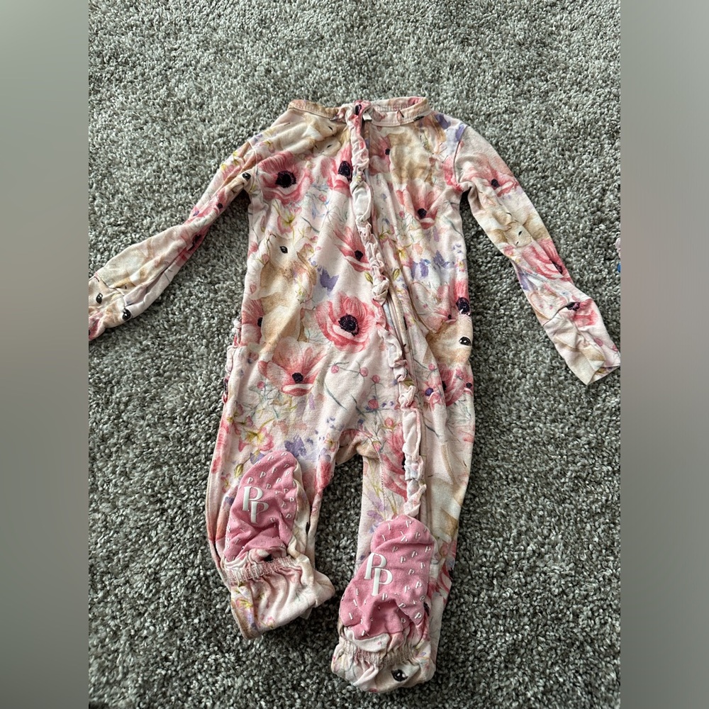 Posh Peanut Floral Onesie